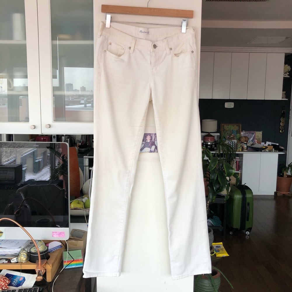 Madewell white boyfriend jean